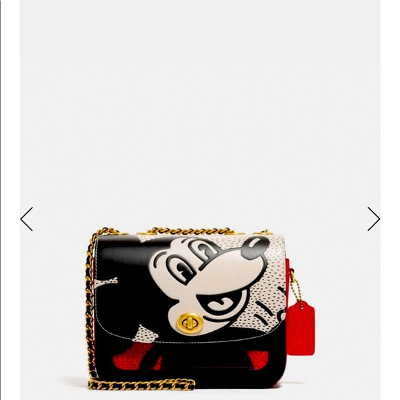 Coach Disney Mickey Mouse X Keith Haring Madison Shoulder Bag 19 - Picture 1 of 3